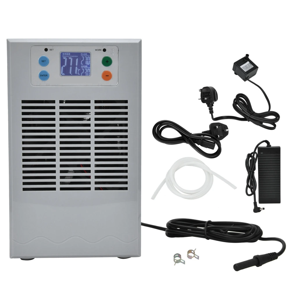 Electronic Water Chiller Aquarium Digital Cooling Heating Machine 20L 70W STC‑200 100‑240VUK Plug