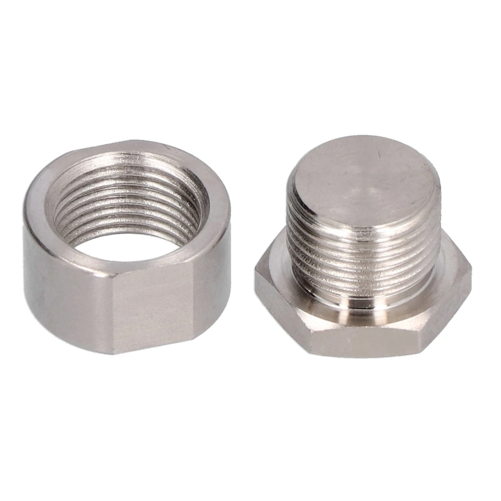 O2 Oxygen Sensor Plug Nut Welding Kit Iron Electroplated Nickel Fastener Hardware M18 X 1.5