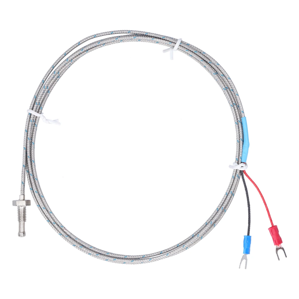 Thermocouple Sensor WRNT‑02 M8 Thread Screw Red Black Wire K Type Screw Temperature Probe