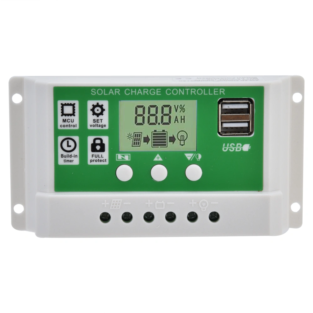 Smart Charge Controller Dual USB Solar Charging Panel PWM Control Equipment 12/24V GLL121030A