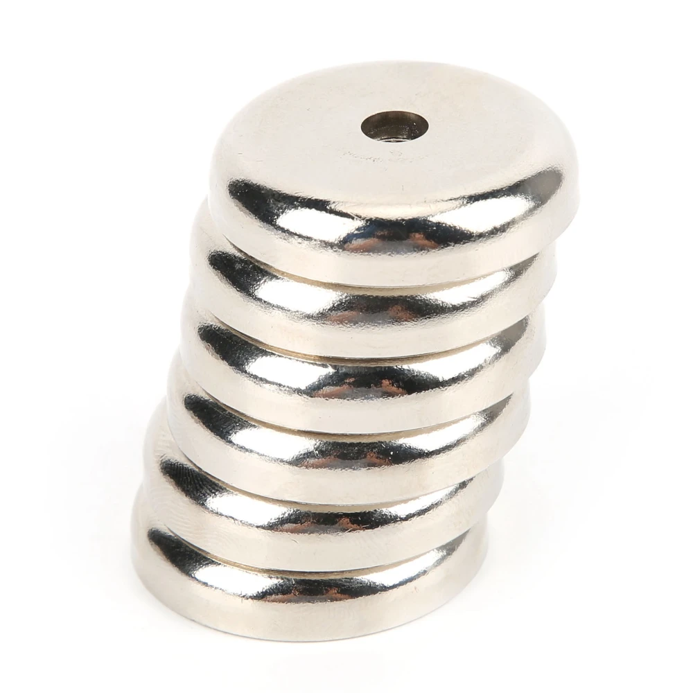 6Pcs Round Base Cup Magnet Neodymium High Suction Round Magnetic Holder with Counterbore