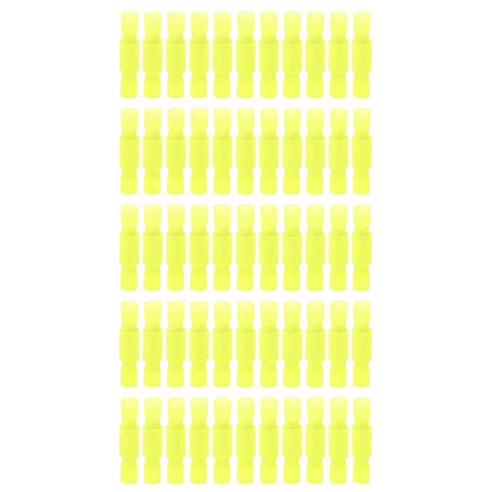 50Pcs Nylon Connectors Kit Wire Crimp Male Female Butt Insulated Terminals FRFNY and MRFNY0.5‑075（Yellow）