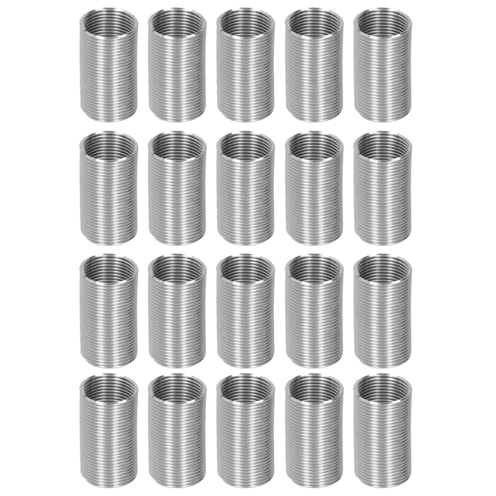 20Pcs Thread Repair M14 x 1.25 Spiral Circle Insert Reducer Nut Threaded Expand Socket Set3D