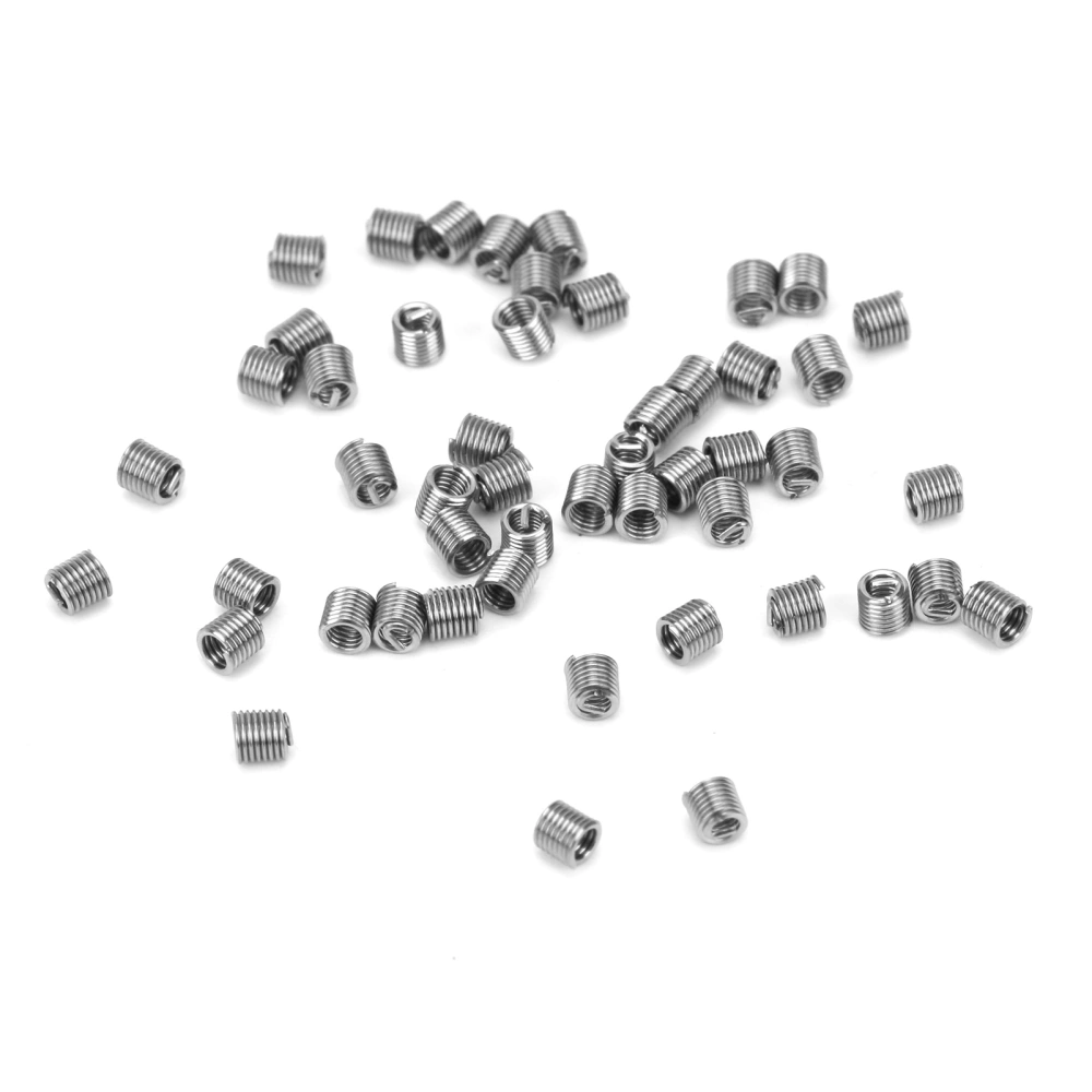 50Pcs Wire Thread Insert Threaded Repair Protection Sleeve Reducer Nut Fastener M1.6 x 0.352.5D