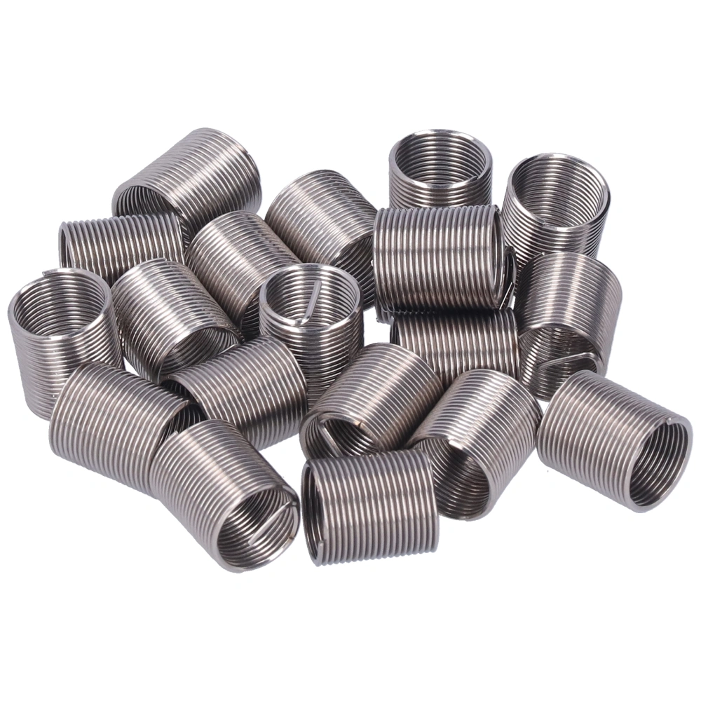 20Pcs Wire Thread Insert M12 x 1 Threaded Repair Reduce Nut Spiral Circle Extension Tool2D