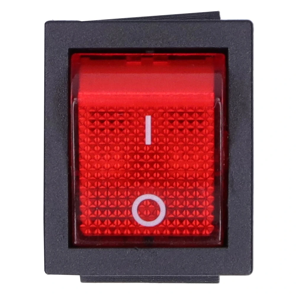 10Pcs Rocker Switch On/Off Red with Light 6‑Pin 2‑Level Power Supply KCD4 15A/