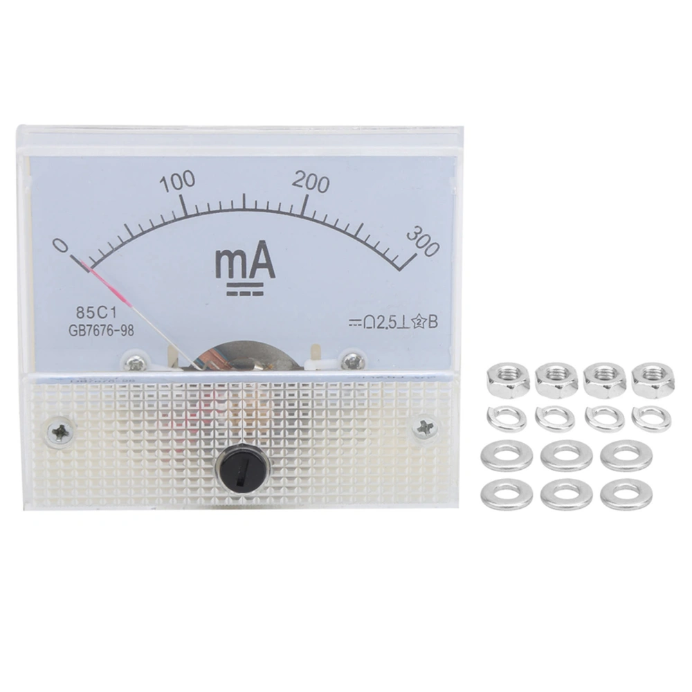 85C1 DC 0~300MA Pointer Ammeter Analog Current Panel Tester Current Measuring Meter