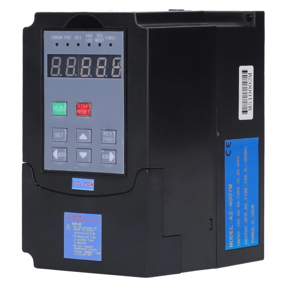 Variable Frequency Inverter Single‑Phase Input 95‑135V 3‑Phase Output AC110V 0.75kw A2‑4007