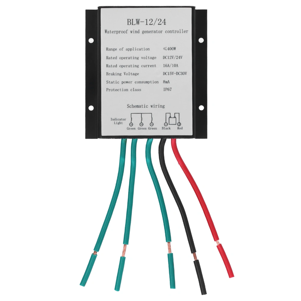 BLW‑12/24 400W Wind Generator Turbine Controller Waterproof Battery Charging Regulator