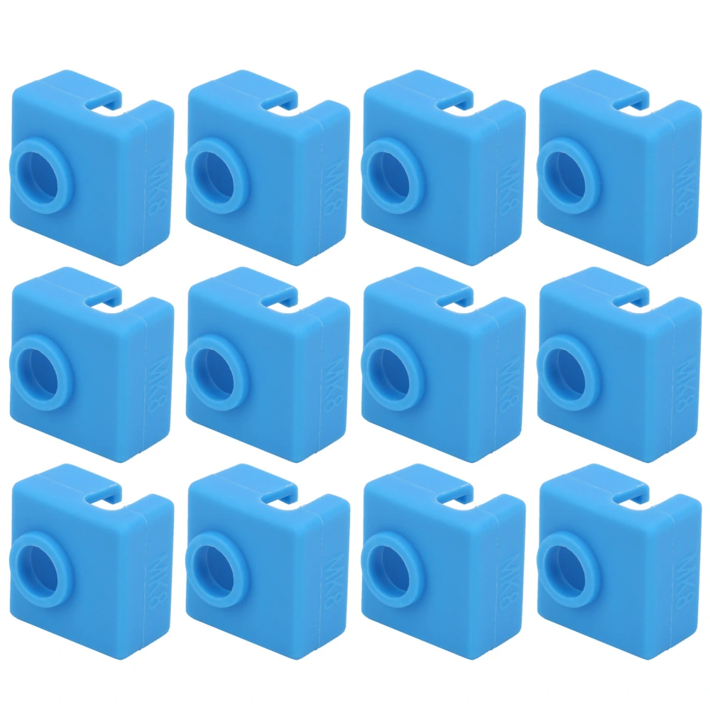 12pcs Silicone Socks Aluminum Heater Block Cover Accessory for MK7/8/9 3D Printer