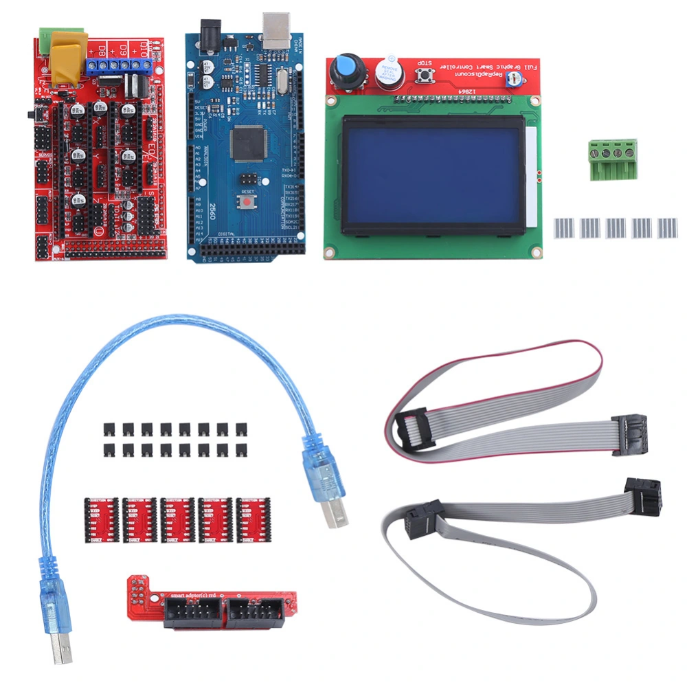 3D Printer Kit with for Mega 2560 Board for RAMPS 1.4 Controller 12864 LCD A4988 Driver