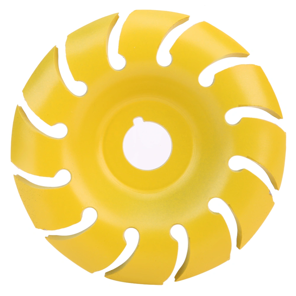 Wood Cutting Disc Yellow 12 Teeth 90x16mm Carving Cutter for Angle Grinder Woodworking Tool