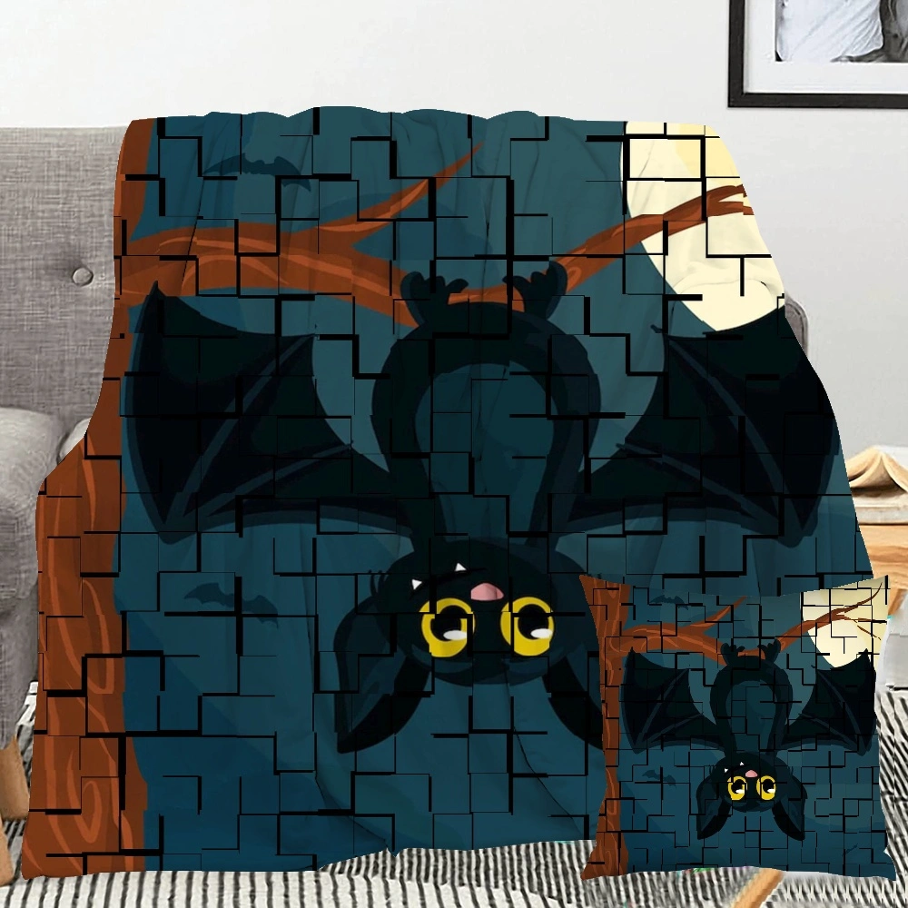 Halloween Blanket with Pillow Case,Anime Blanket for Bedroom Décor,#180,32x48''