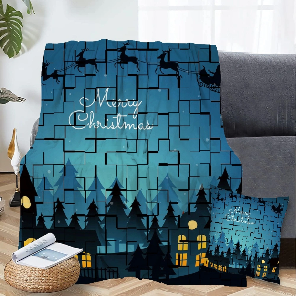 Halloween Blanket with Pillow Case,Bat Blanket for Bedroom Aesthetic Glow in The Dark,#237,32x48''