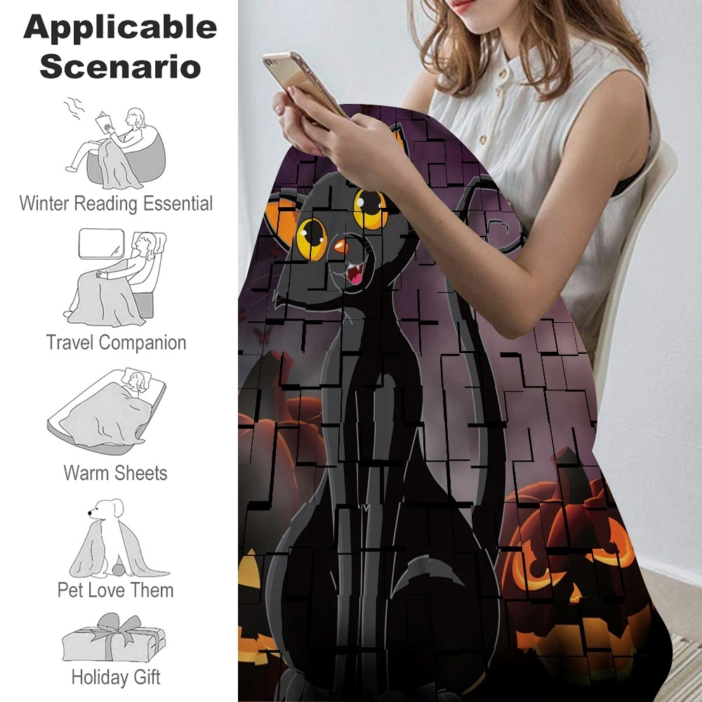 Halloween Blanket with Pillow Case,Cauldron Blanket for Bedroom Living Room Dorm Party Decorations,#474,32x48''