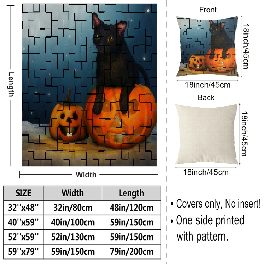 Halloween Blanket with Pillow Case,Cauldron Blanket for Bedroom Room Dorm Home Decor,#482,32x48''