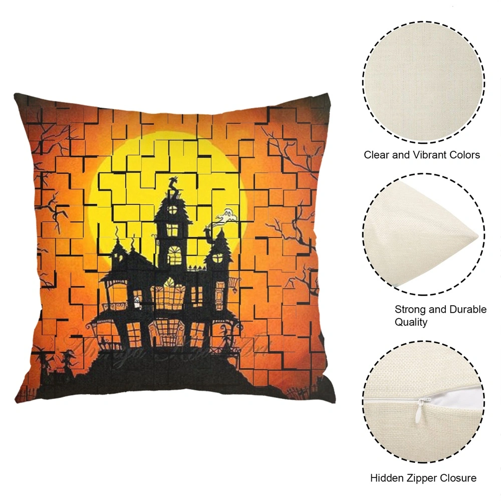 4Pcs Halloween Decorative Pillow Case- , Halloween Pillow Case for Halloween Easter,#004