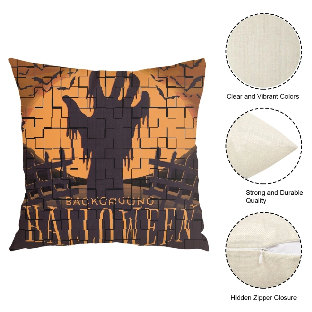 4Pcs Halloween Decorative Pillow Case- , Vintage Skeleton Magic Ouija Board Pillow Case for College Dorm Room Guys Man Cave Frat Bedroom,#037