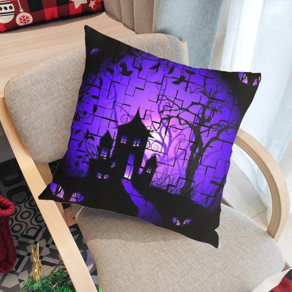 Halloween Decorative Pillow Case, Halloween Pillow Case for Bedroom Living Room Dorm Holiday Party,#001