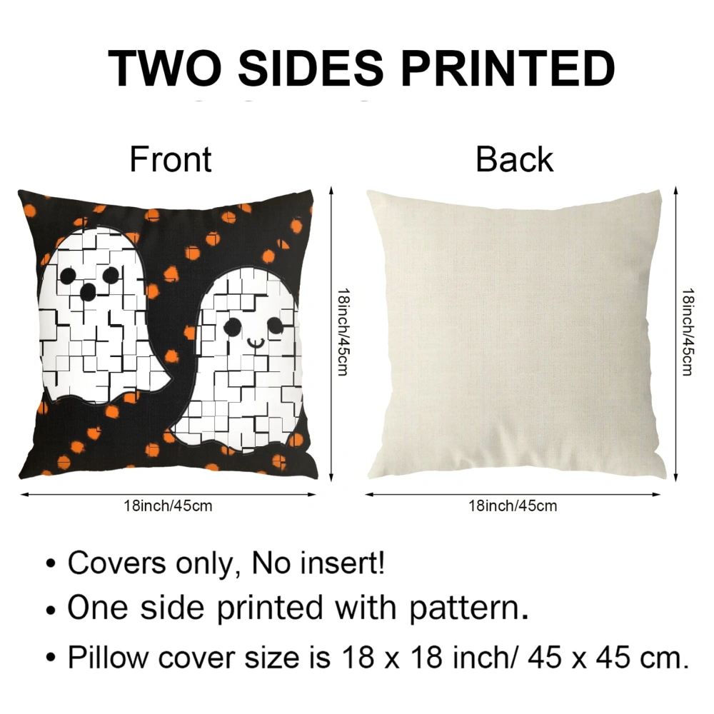 Halloween Decorative Pillow Case, Halloween Pillow Case for Bedroom Living Room Dorm Man Cave,#016