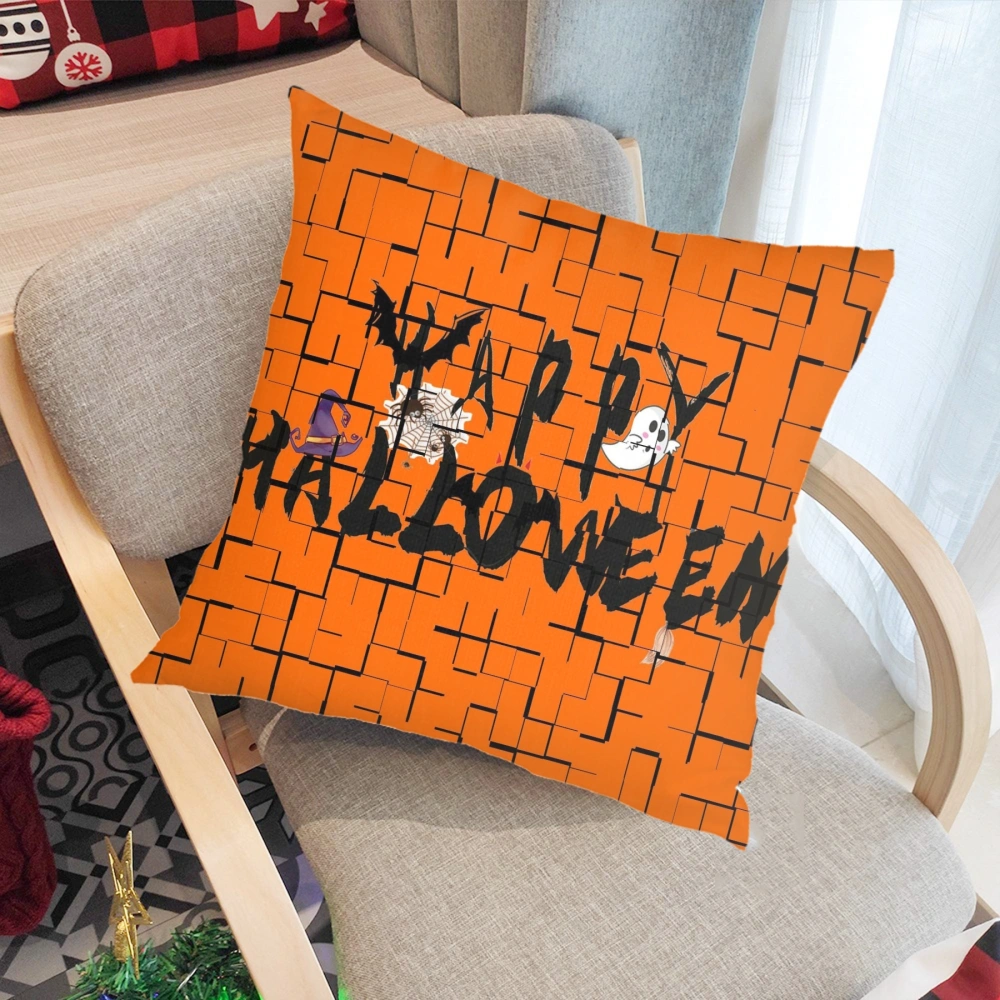 Halloween Decorative Pillow Case, Halloween Pillow Case for Bedroom Living Room Indie Decor,#030