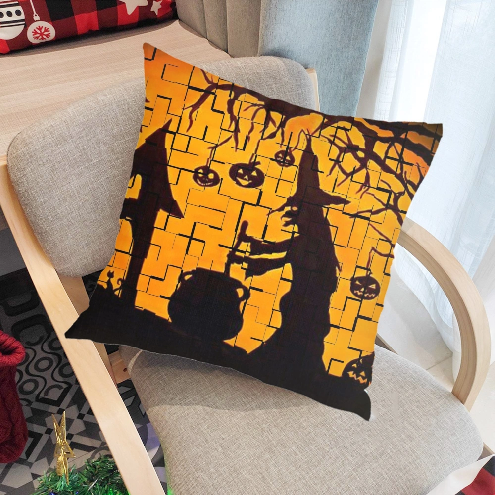 Halloween Decorative Pillow Case, Halloween Pillow Case for Bedroom Living Room Indie Decor,#027