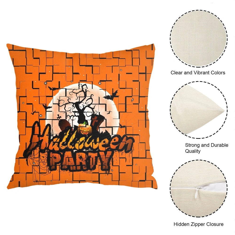 Halloween Decorative Pillow Case, Halloween Pillow Case for Bedroom Living Room Indie Halloween Decoration,#032