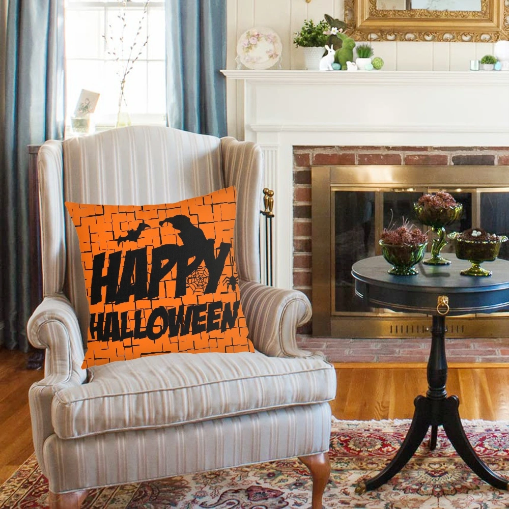 Halloween Decorative Pillow Case, Halloween Pillow Case for Bedroom Living Room Indie Halloween Decoration,#031