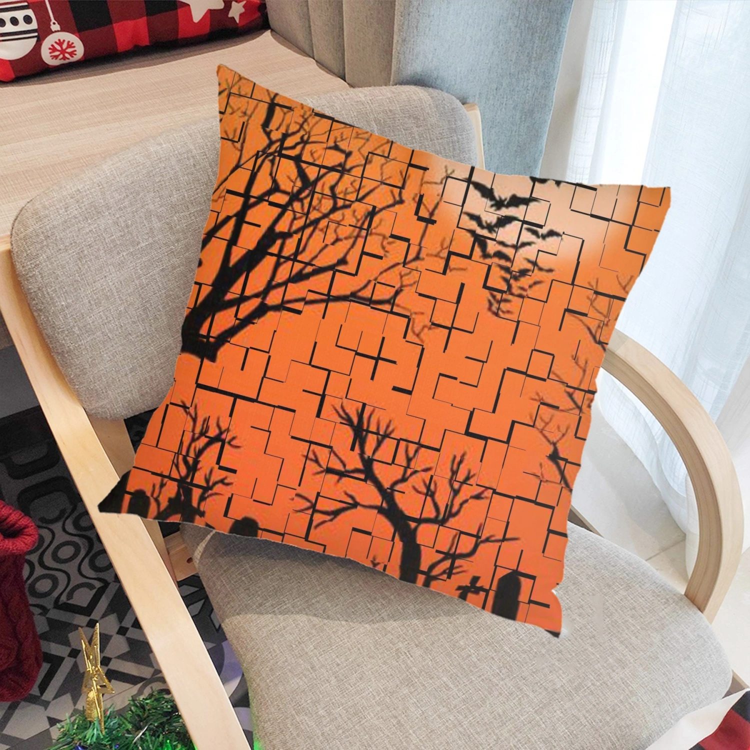 Halloween Decorative Pillow Case, Halloween Pillow Case for Halloween Easter,#053