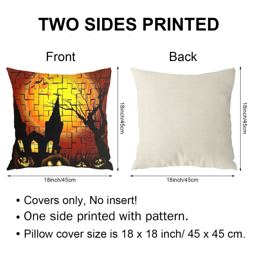 Halloween Decorative Pillow Case, Halloween Pillow Case for Haunted House,Outdoor Patio, Garden, Indoor Windows Giant Cheesecloth,#065