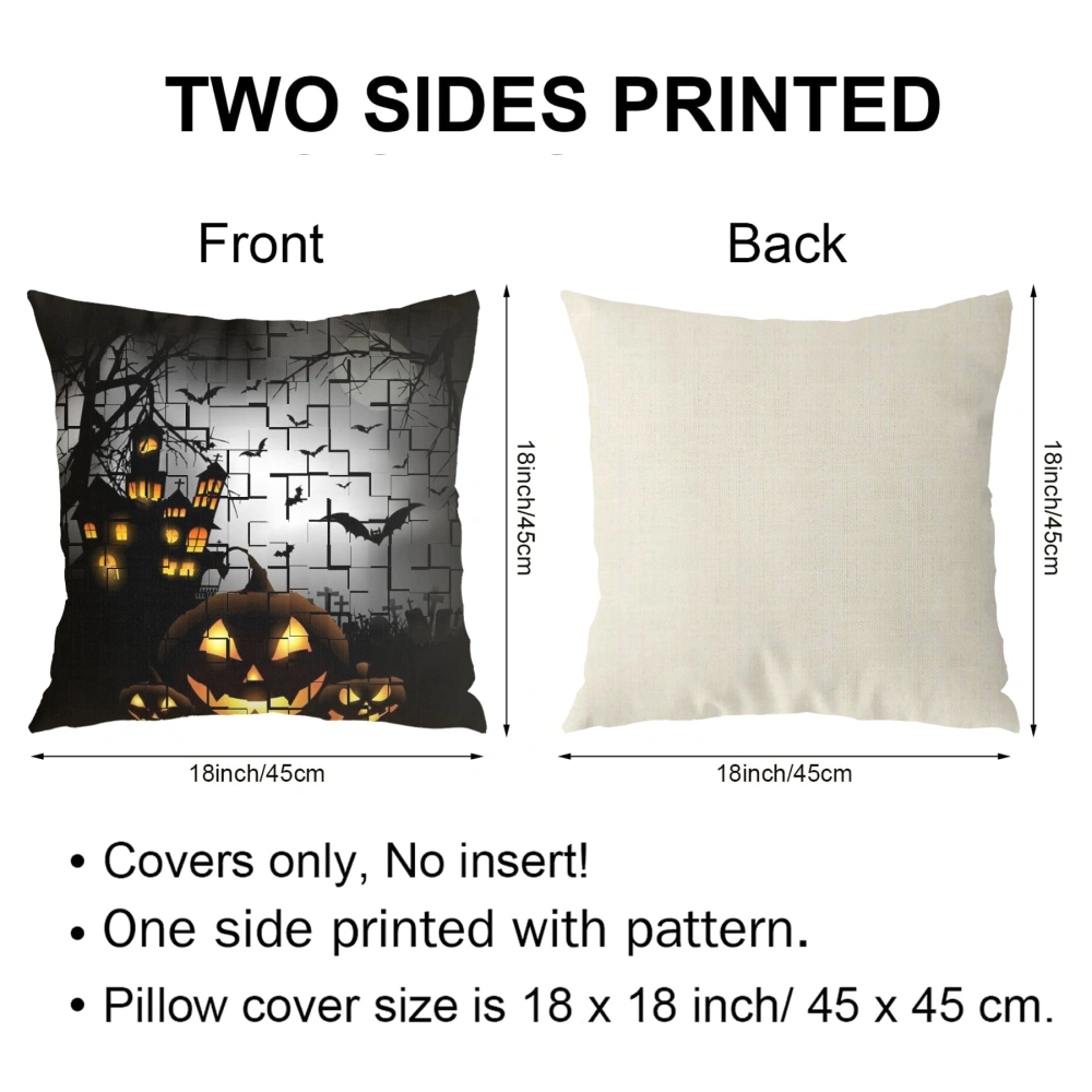 Halloween Decorative Pillow Case-Anime Pillow Case for Living Room College Dorm Decor,#146