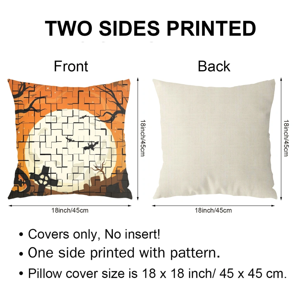 Halloween Decorative Pillow Case-Anime Pillow Case for Living Room College Dorm Decor,#143