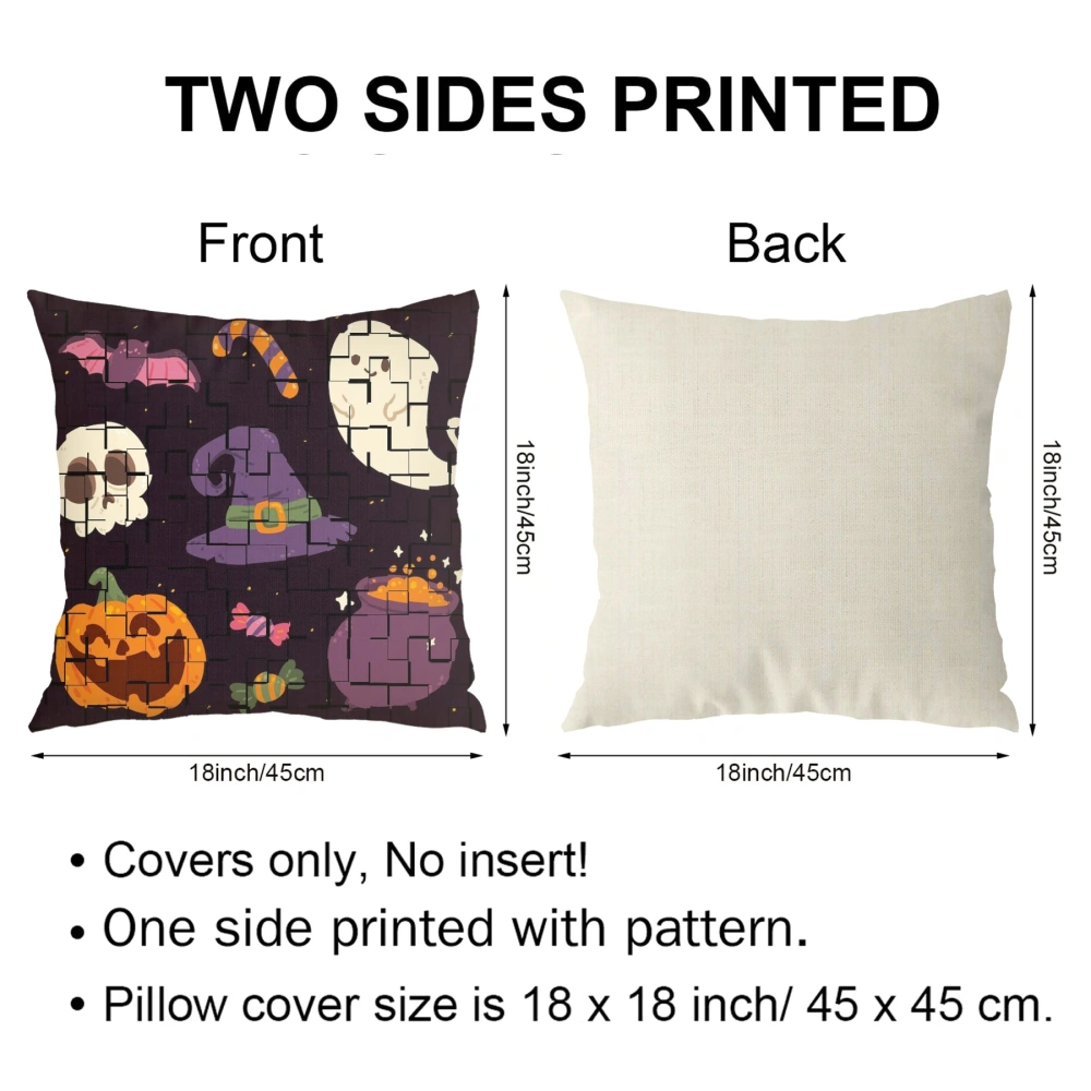 Halloween Decorative Pillow Case-Bat Pillow Case for Bedroom Aesthetic decor,#190