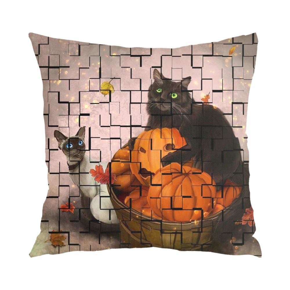 Halloween Decorative Pillow Case-Bat Pillow Case for Living Room Dorm Home Decor,#207