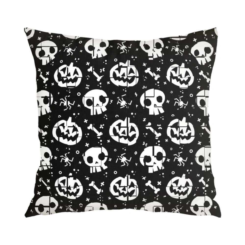 Halloween Decorative Pillow Case-Bat Skull Pillow Case for Living Room Bedroom Dorm Holiday Party Decor,#226