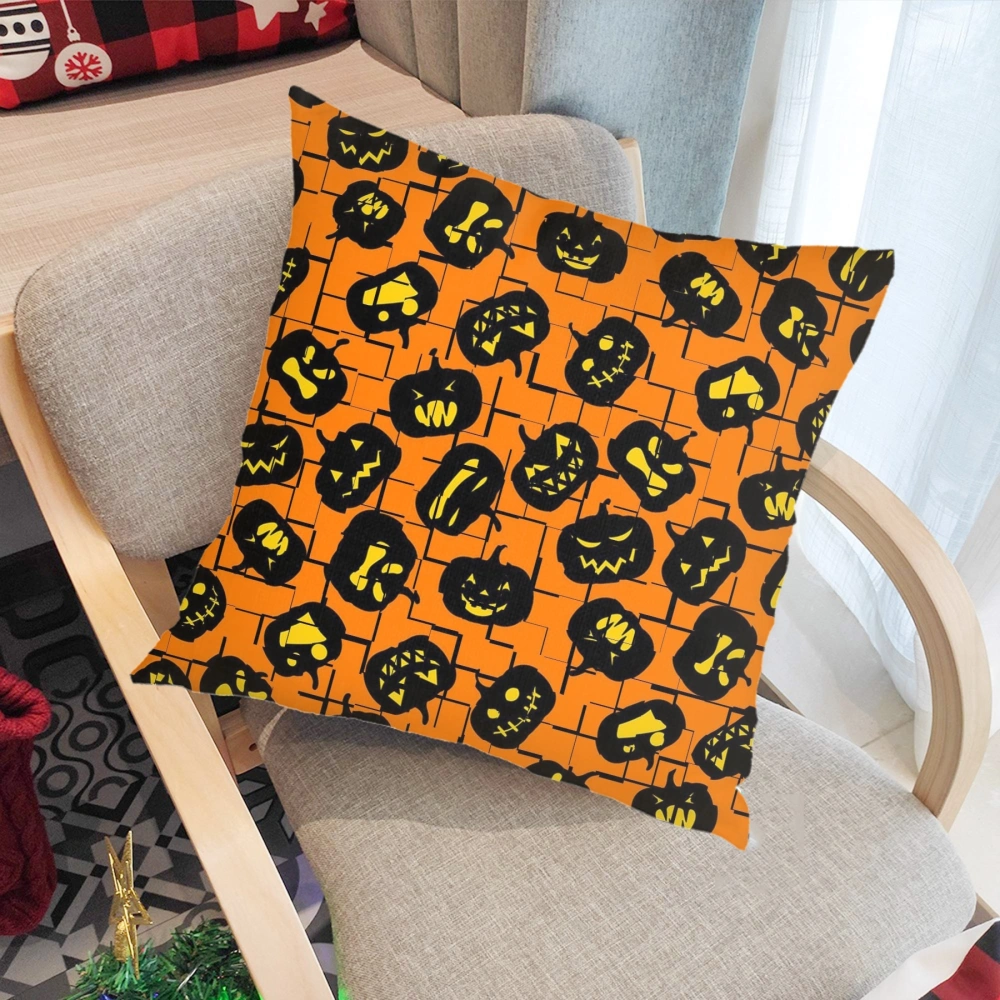 Halloween Decorative Pillow Case-Bat Skull Pillow Case for Living Room Bedroom Dorm Holiday Party Decor,#230