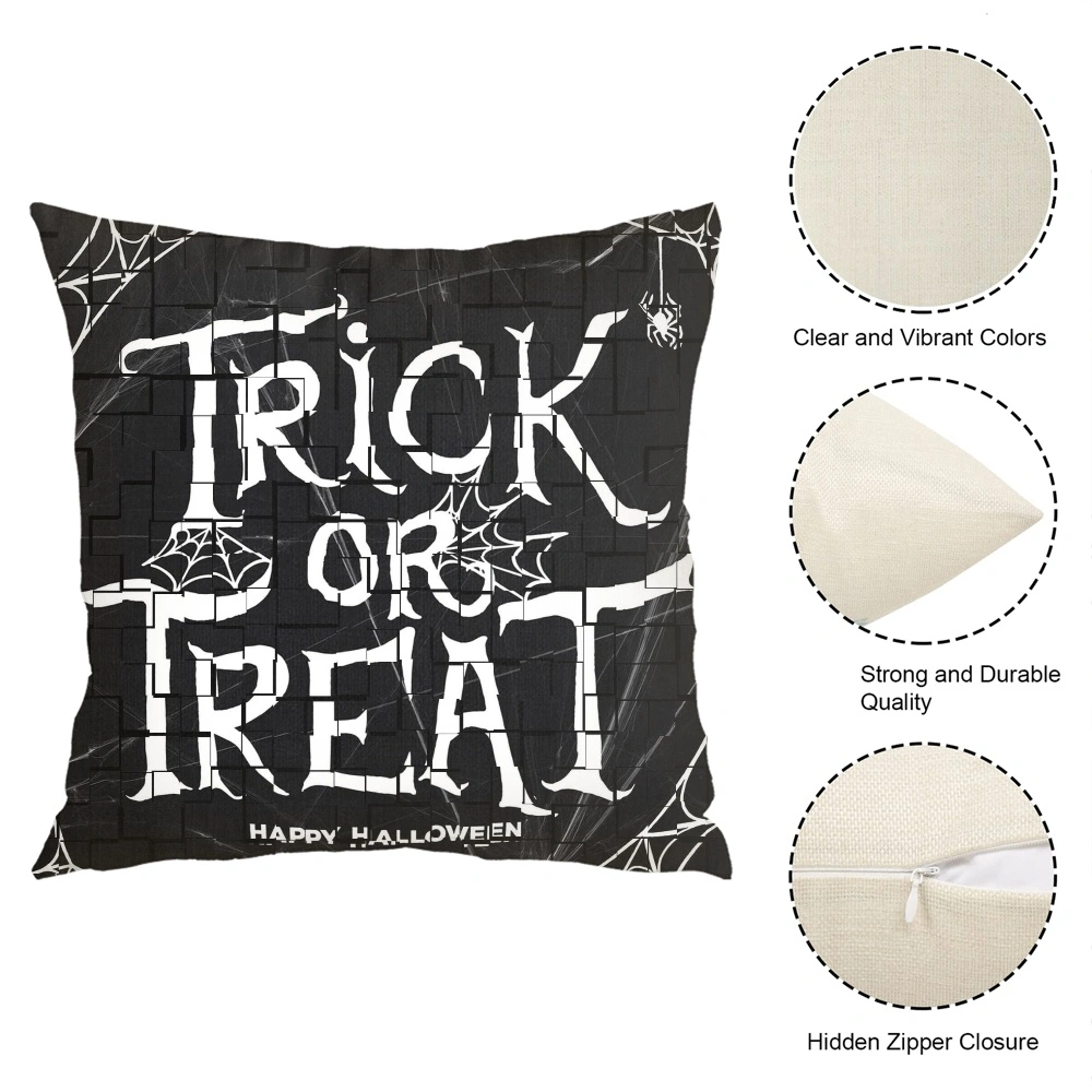 Halloween Decorative Pillow Case-Bat Tomb Pillow Case for Bedroom Living Room Dorm Decor,#245