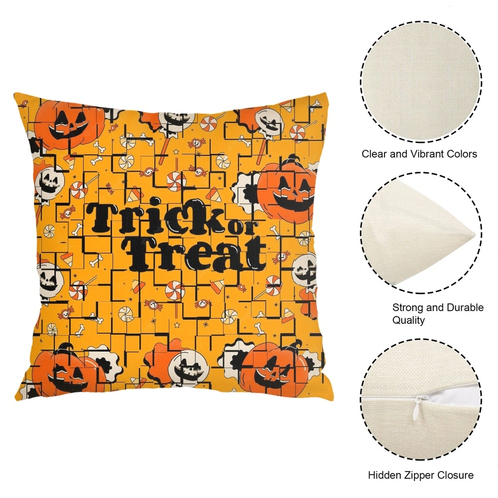 Halloween Decorative Pillow Case-Bat Tomb Pillow Case for Halloween Easter,#251