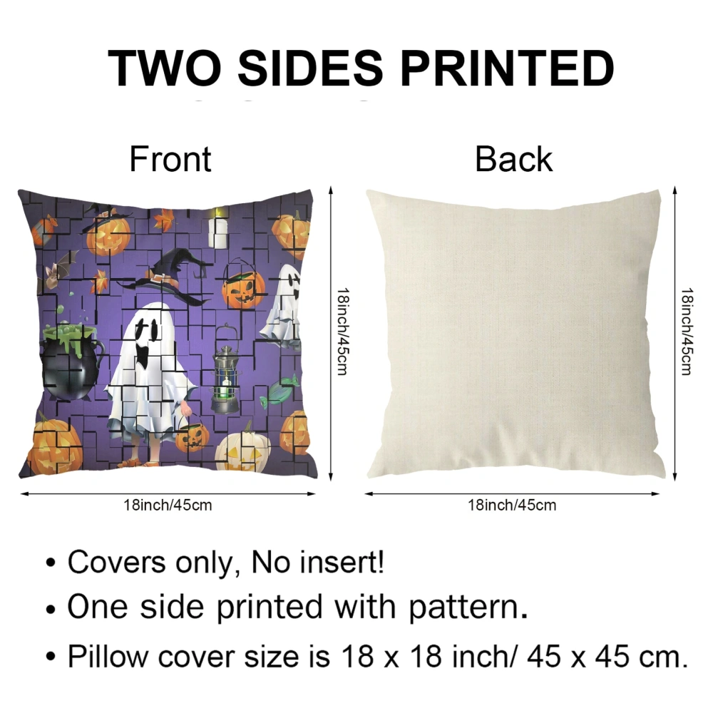 Halloween Decorative Pillow Case-Bat Tomb Pillow Case for Halloween Easter,#258