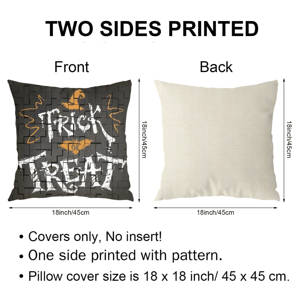 Halloween Decorative Pillow Case-Batwing Skeleton Pillow Case for Bedroom Aesthetic Moon and Stars Tapastry's Dark Gothic Pillow Case,#282