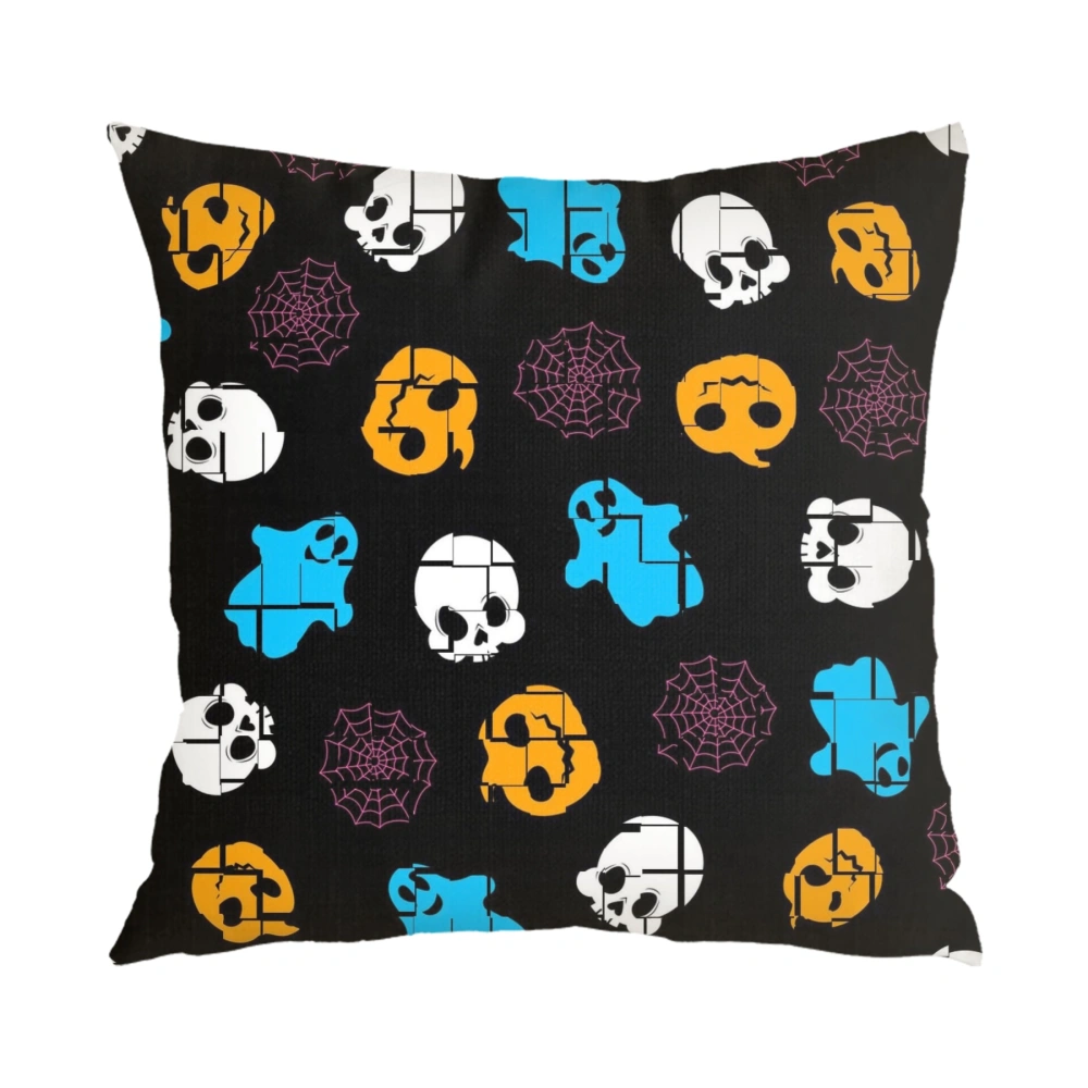 Halloween Decorative Pillow Case-Broomstick Pillow Case for Bedroom Room Dorm Decor Halloween Pillow Case,#329