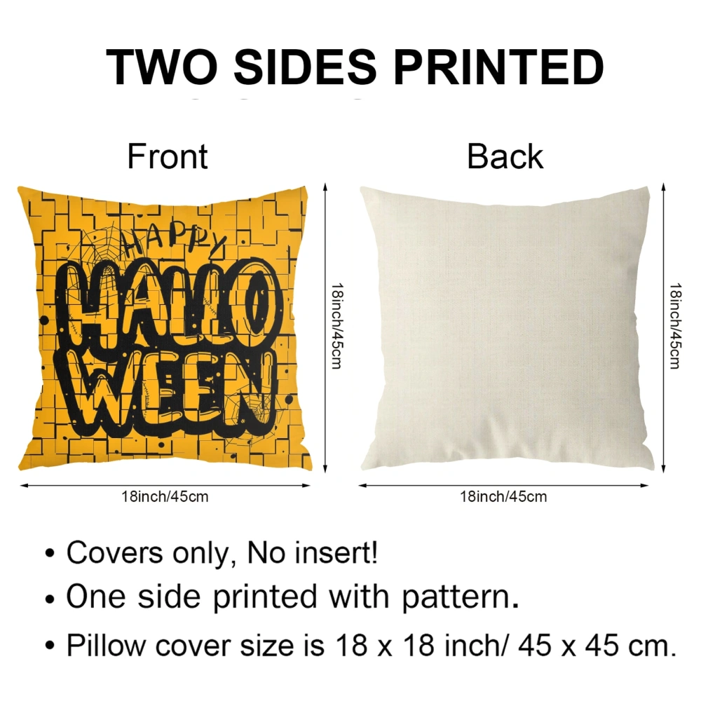 Halloween Decorative Pillow Case-Candy Pillow Case for Bedroom Living Room Dorm Decor,#351