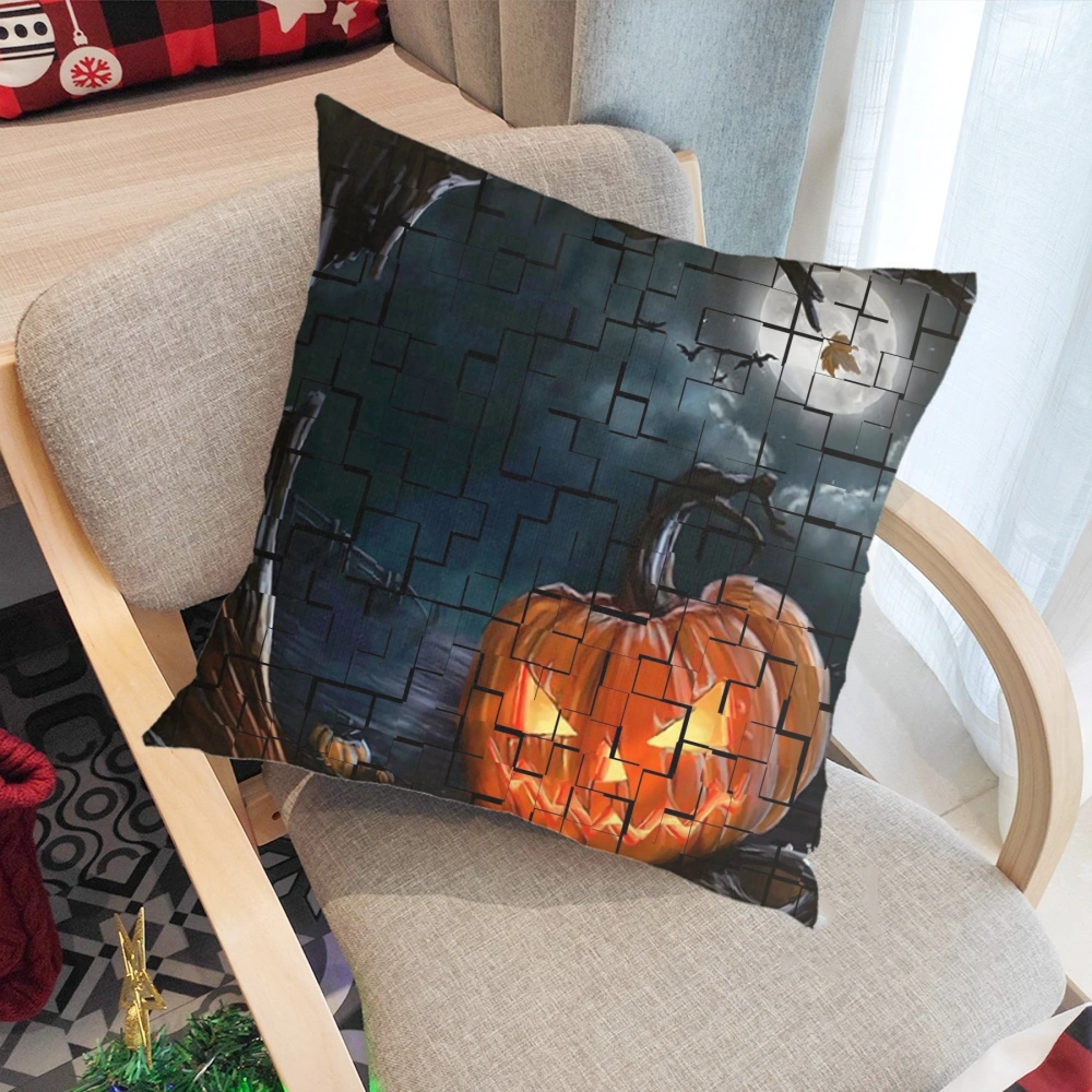 Halloween Decorative Pillow Case-Candy Pillow Case for Bedroom Living Room Dorm Decor,#353