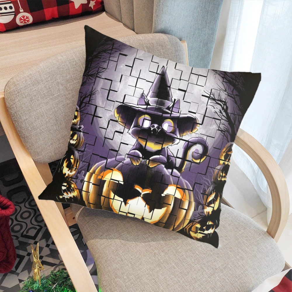 Halloween Decorative Pillow Case-Candy Pillow Case for Bedroom Living Room Dorm Decor,#354