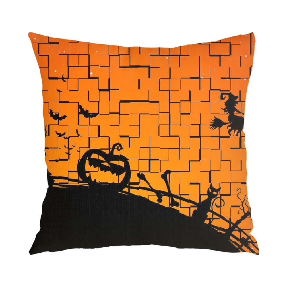 Halloween Decorative Pillow Case-Cauldron Pillow Case for Bedroom,#363