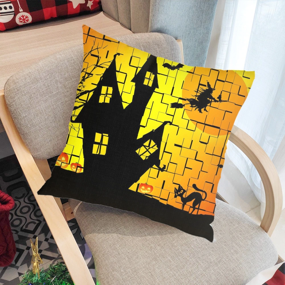 Halloween Decorative Pillow Case-Cauldron Pillow Case for Bedroom,#362