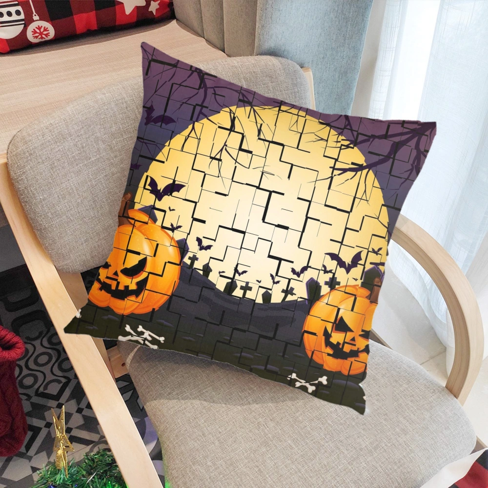 Halloween Decorative Pillow Case-Cauldron Pillow Case for Bedroom,#367