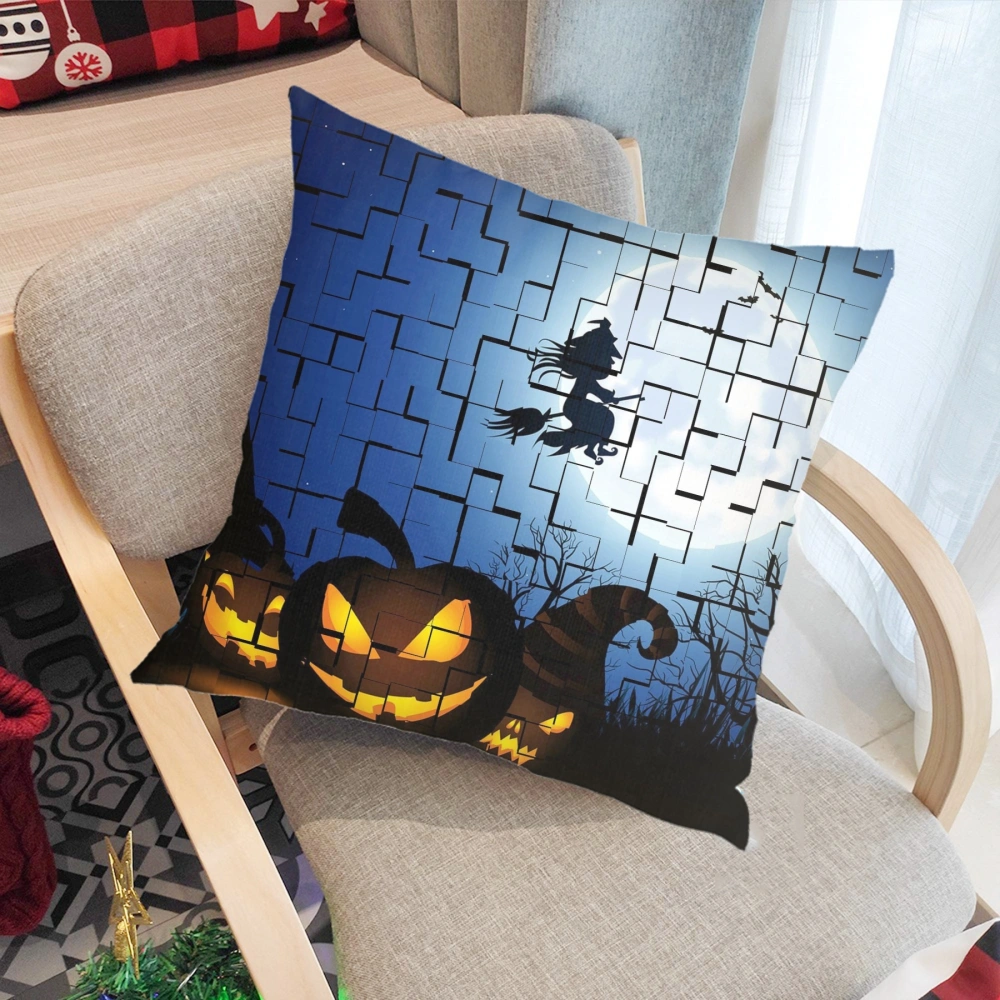 Halloween Decorative Pillow Case-Cauldron Pillow Case for Bedroom Aesthetic,#373