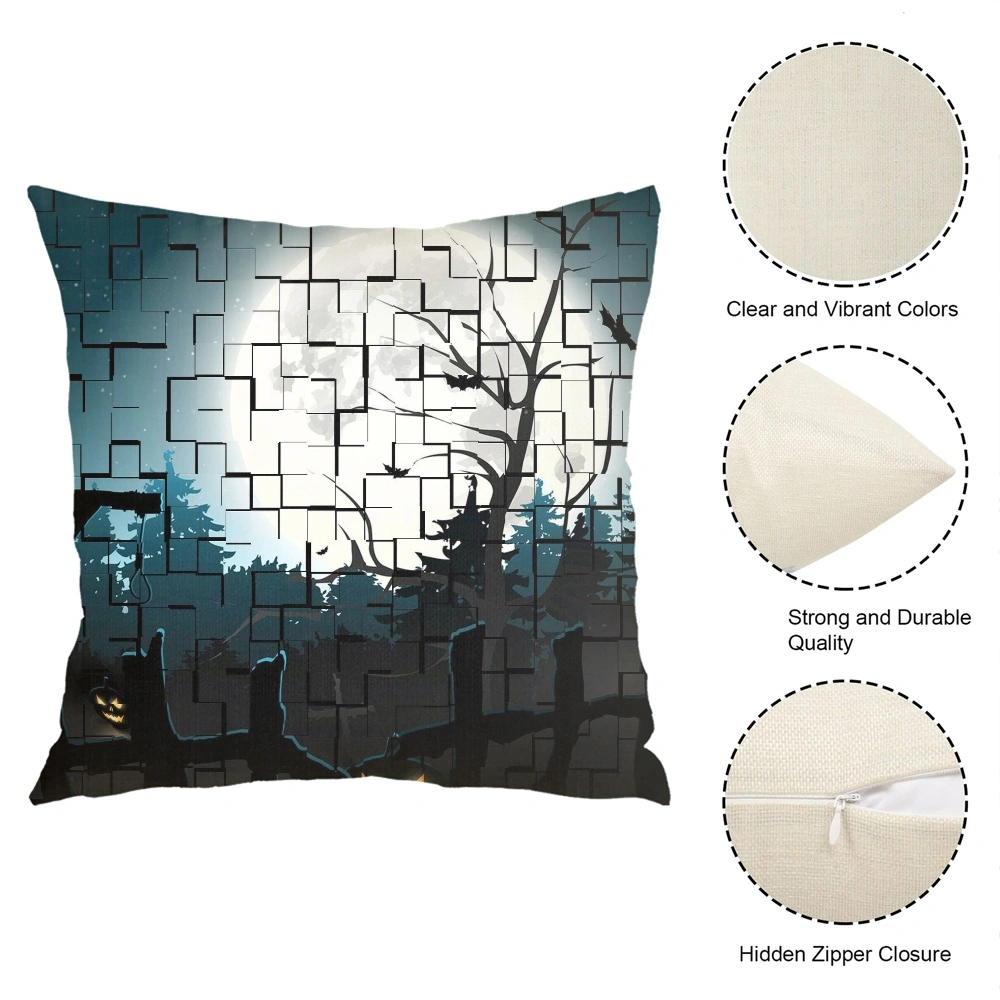 Halloween Decorative Pillow Case-Cauldron Pillow Case for Bedroom Aesthetic,#374