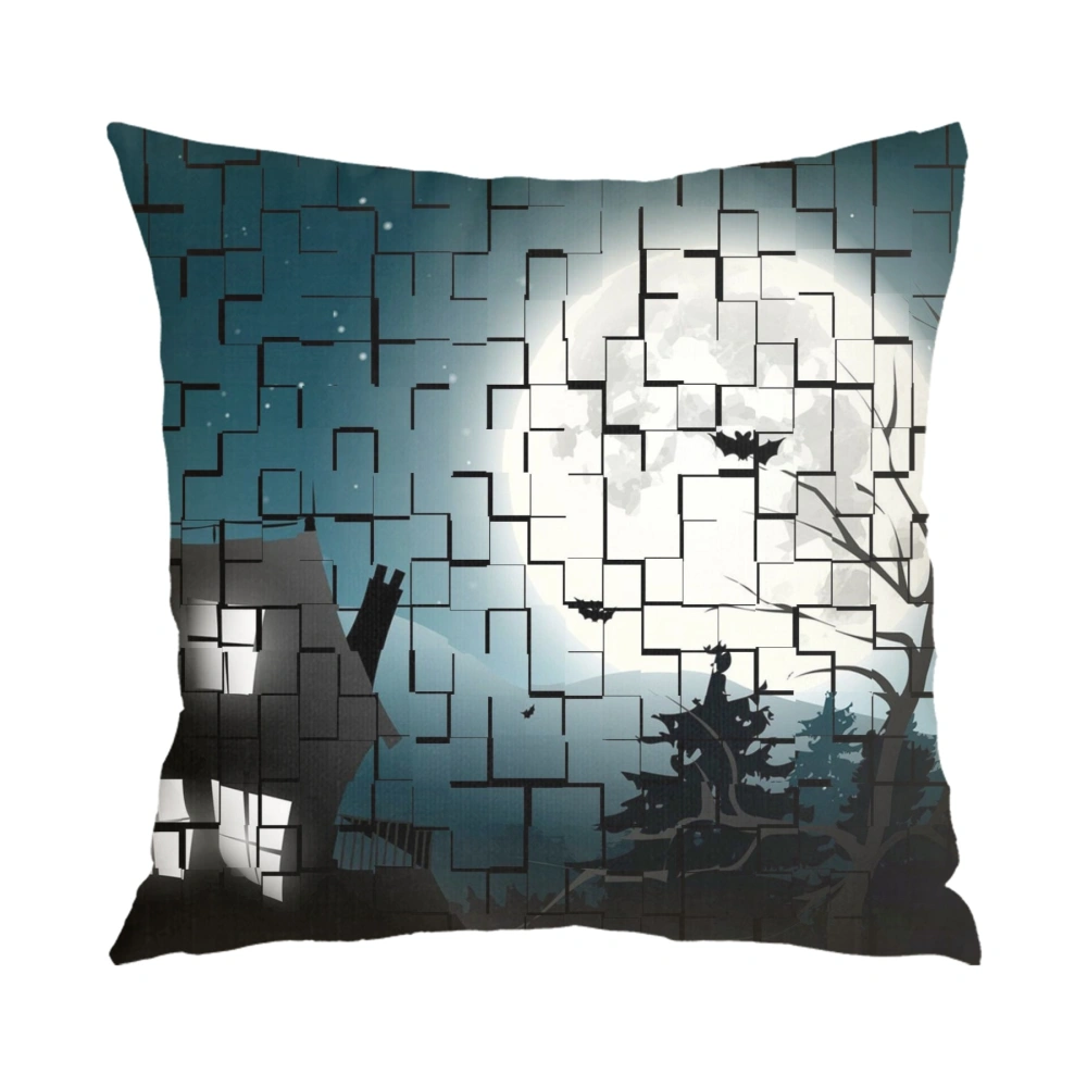 Halloween Decorative Pillow Case-Cauldron Pillow Case for Bedroom Aesthetic,#379